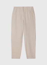 Linen Barrel Leg Trouser