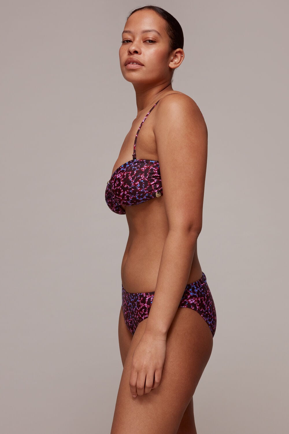 Pink Animal Printed Bikini Bottom
