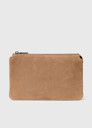 Elita Suede Pouch Clutch