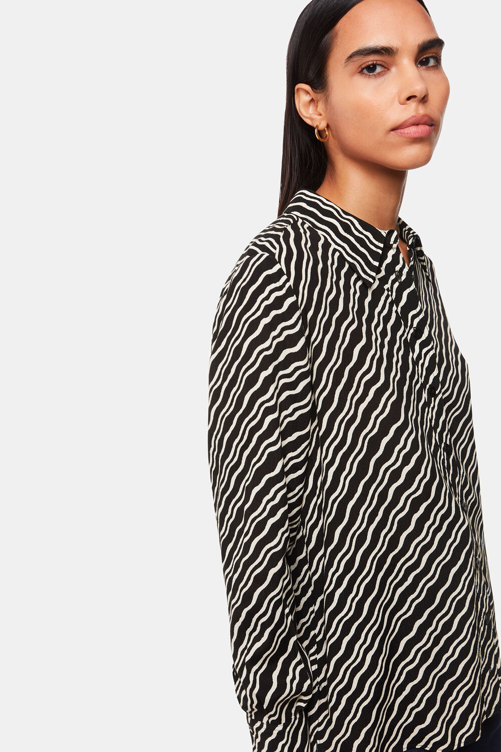 Diagonal Ripple Print Shirt