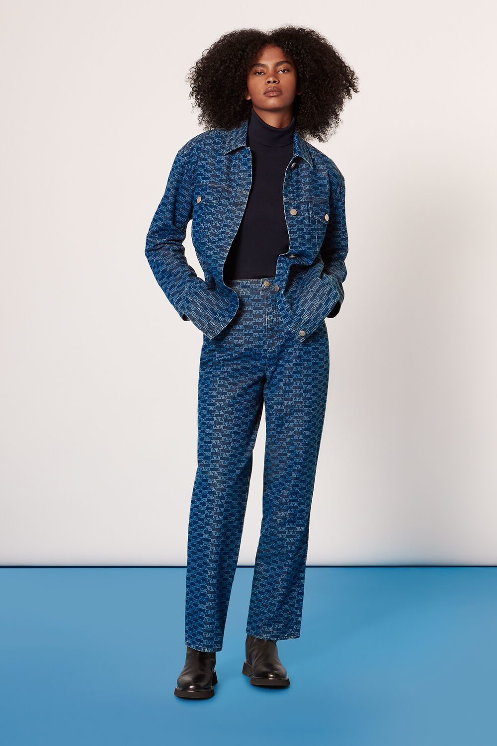Tangle Check Denim Trouser