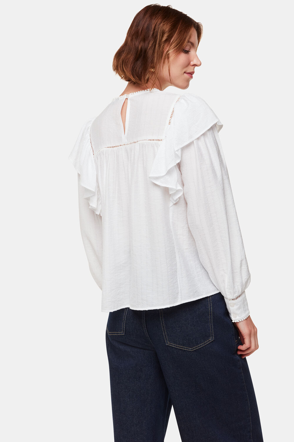 Johanna Textured Frill Blouse
