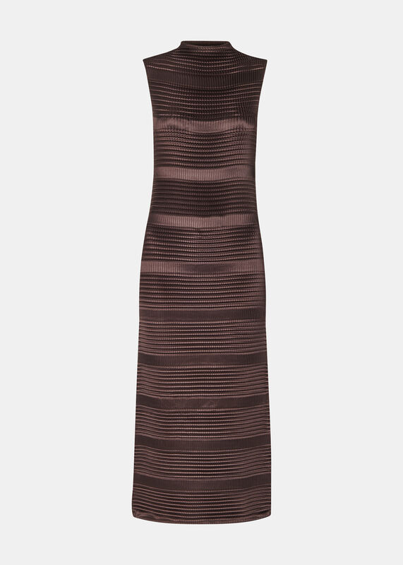 Sleeveless Ruched Column Dress