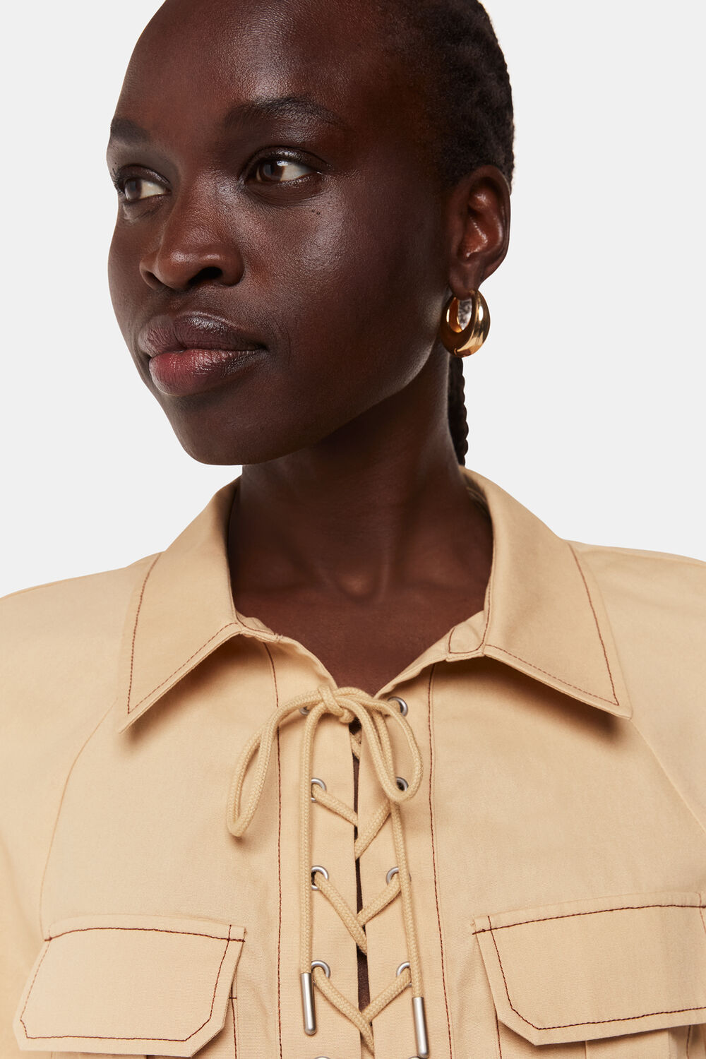 Beige Ella Safari Dress