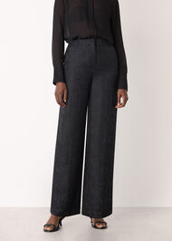 Jacquard Straight Leg Trouser