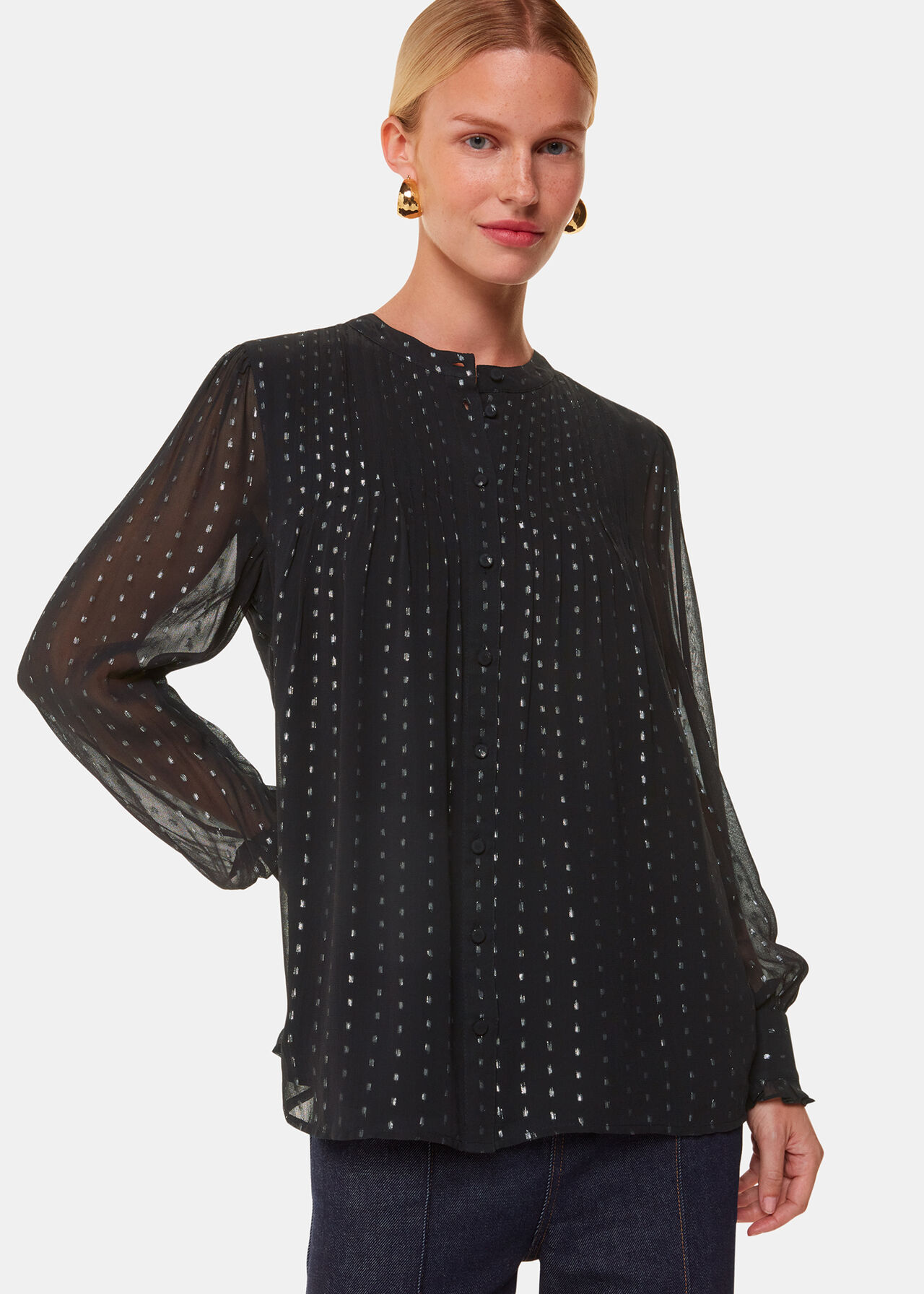 Metallic Stripe Shirt