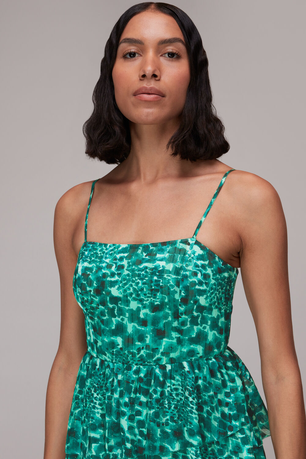 Watercolour Wildcat Tier Dress
