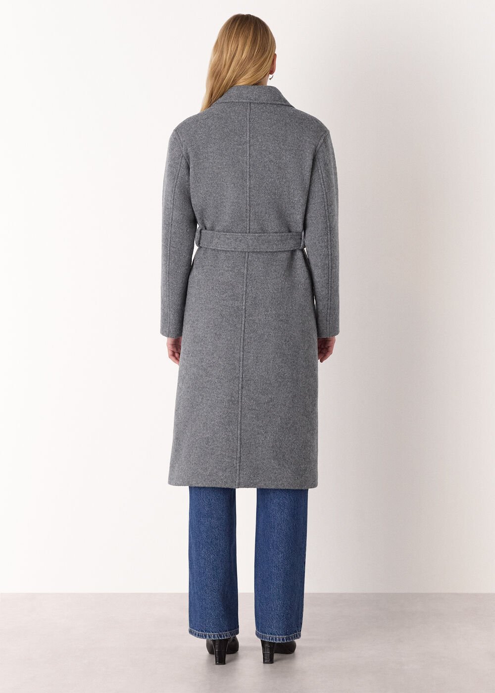 Long Belted Wool Coat