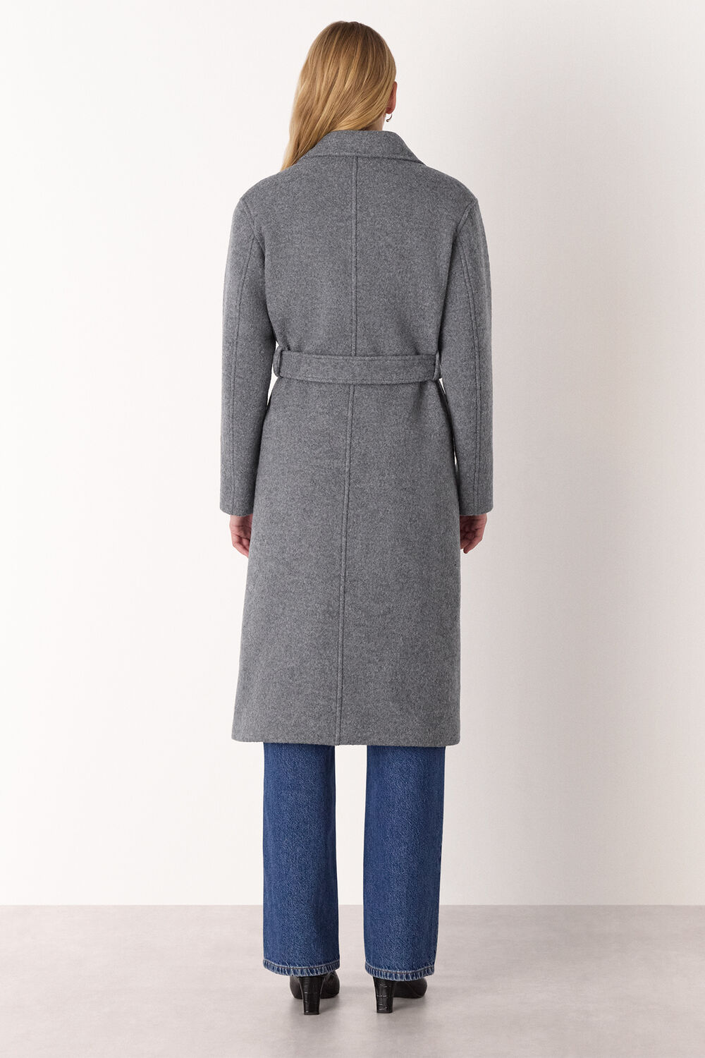 Long Belted Wool Coat