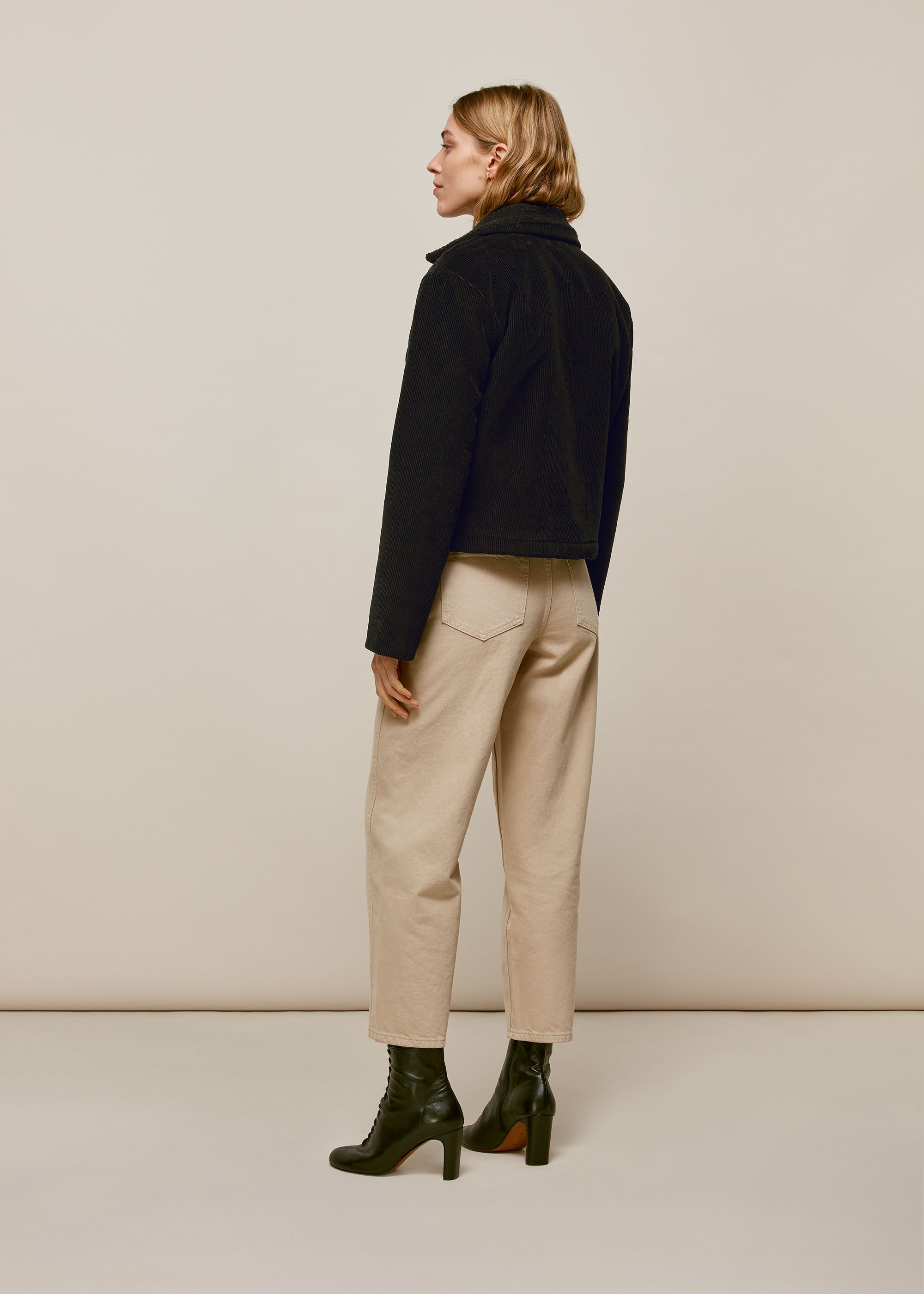 Borg lined cord jacket sales