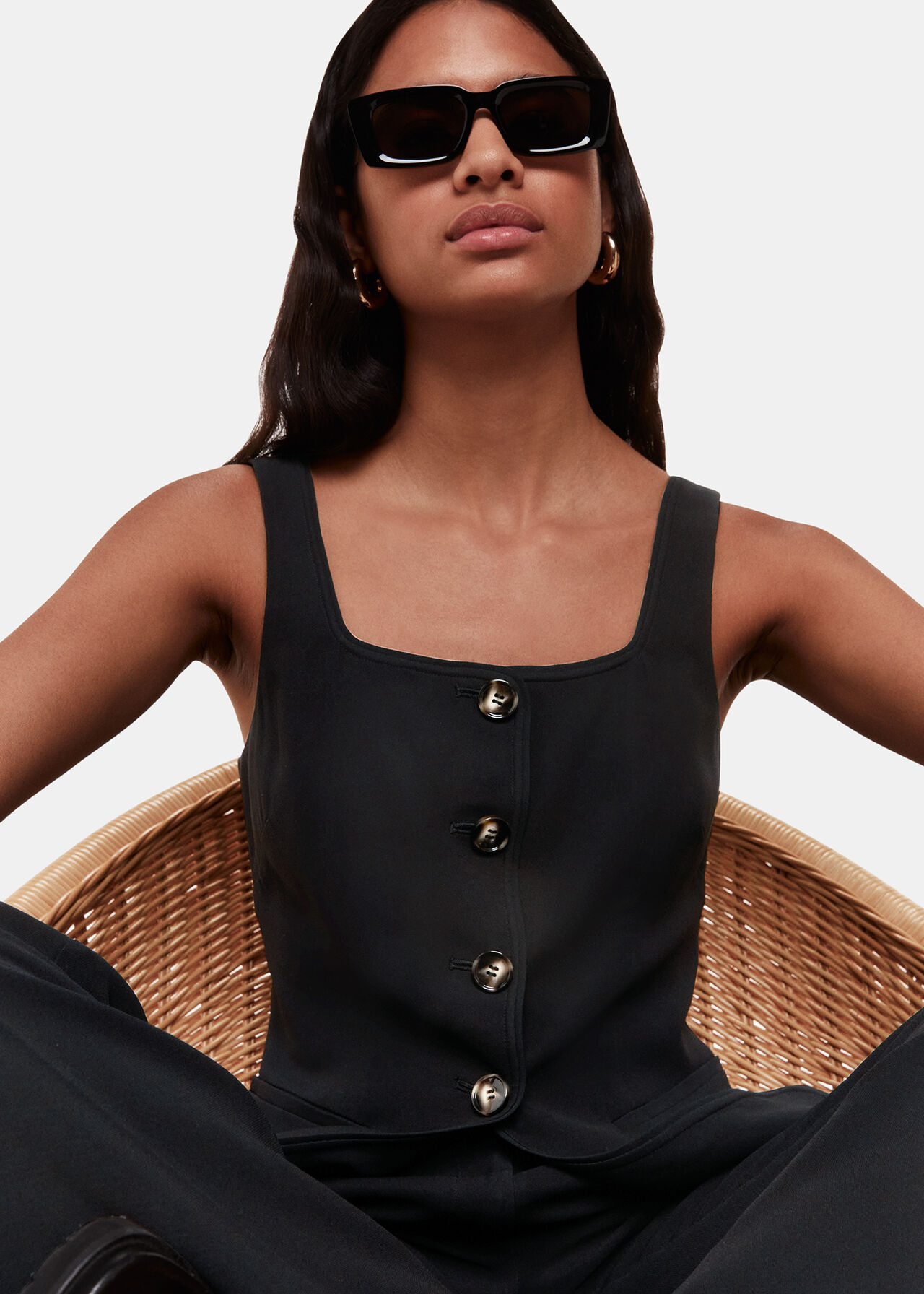 Sofia Crepe Waistcoat