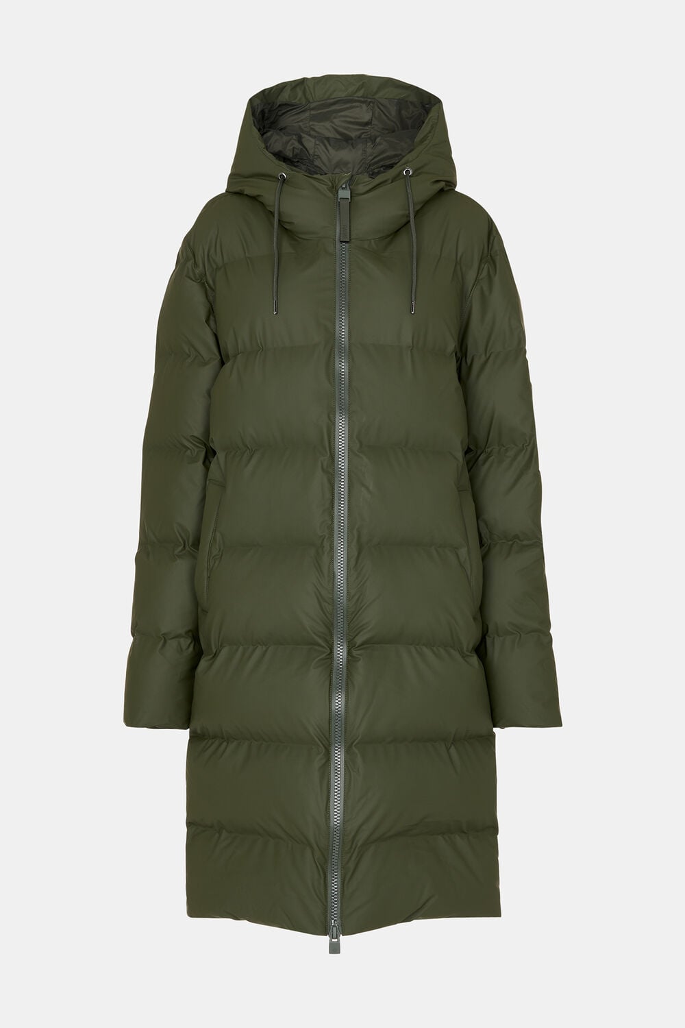 Dark Green Rains Alta Longer Puffer