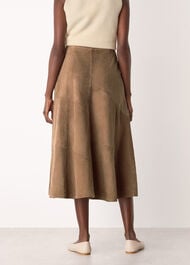 Zig Zag Panel Suede Skirt