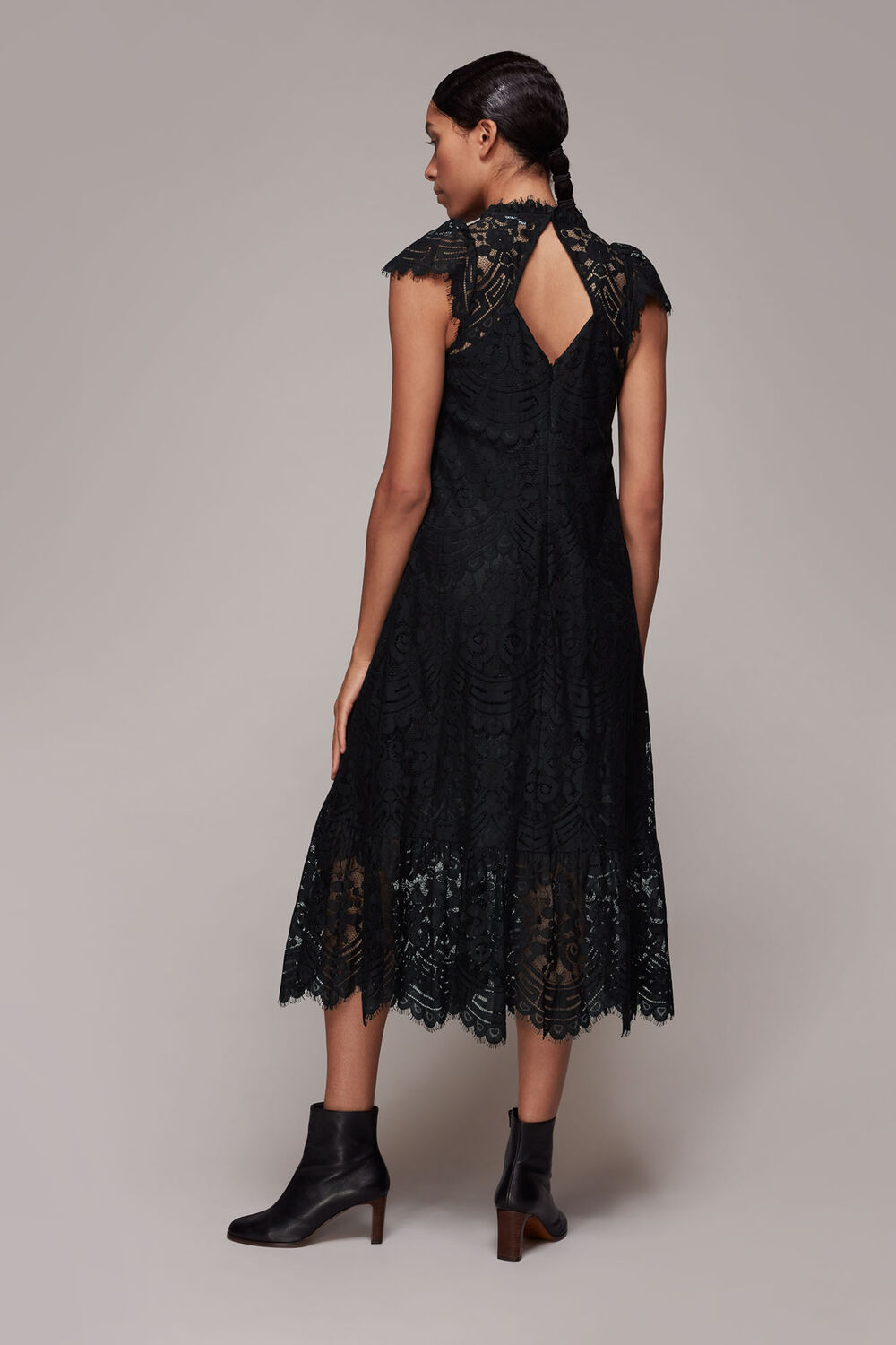 Lace Detail Trapeze Dress