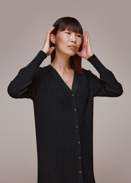 Nelly Ribbed Cardigan Dress