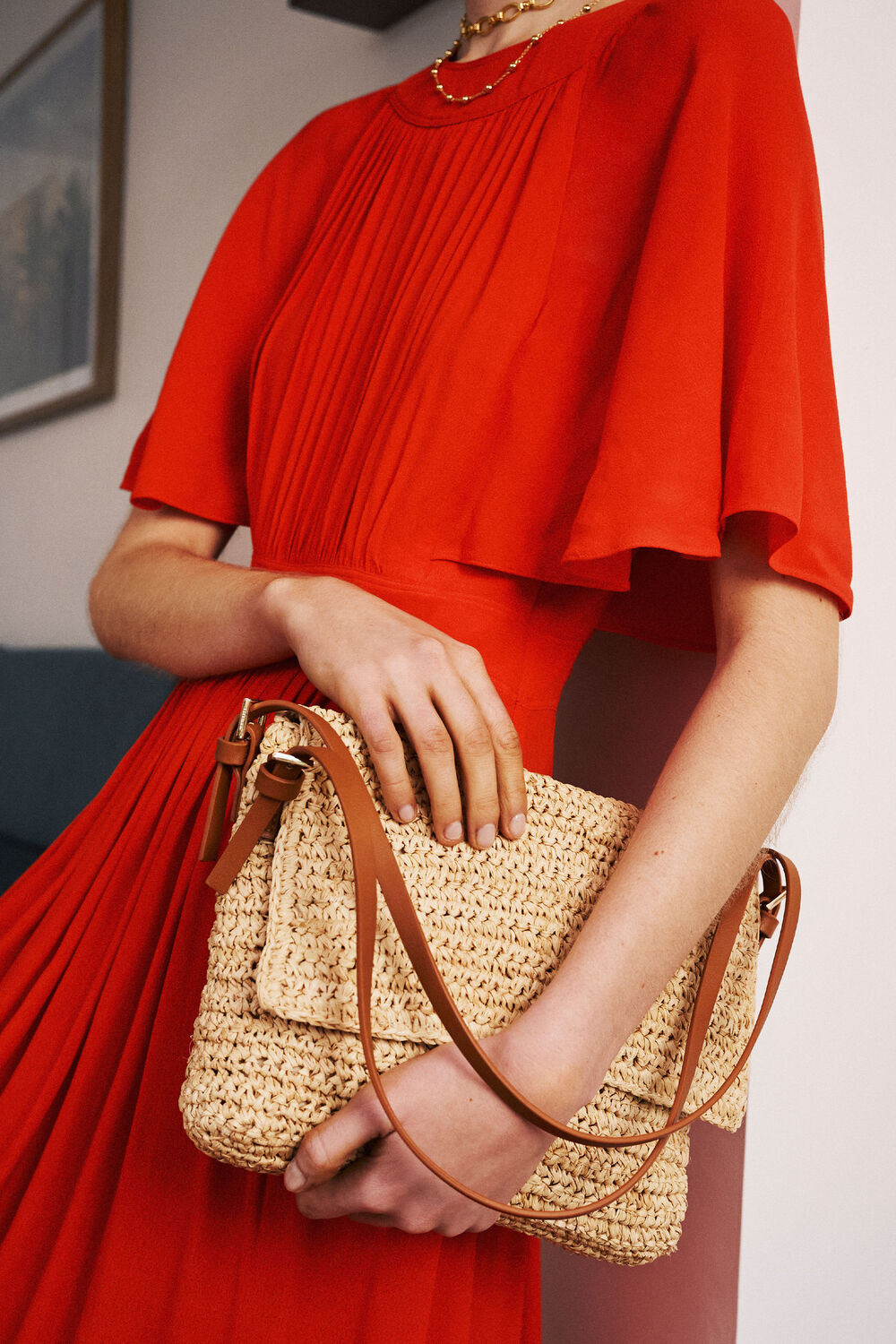 Karis Straw Shoulder Bag