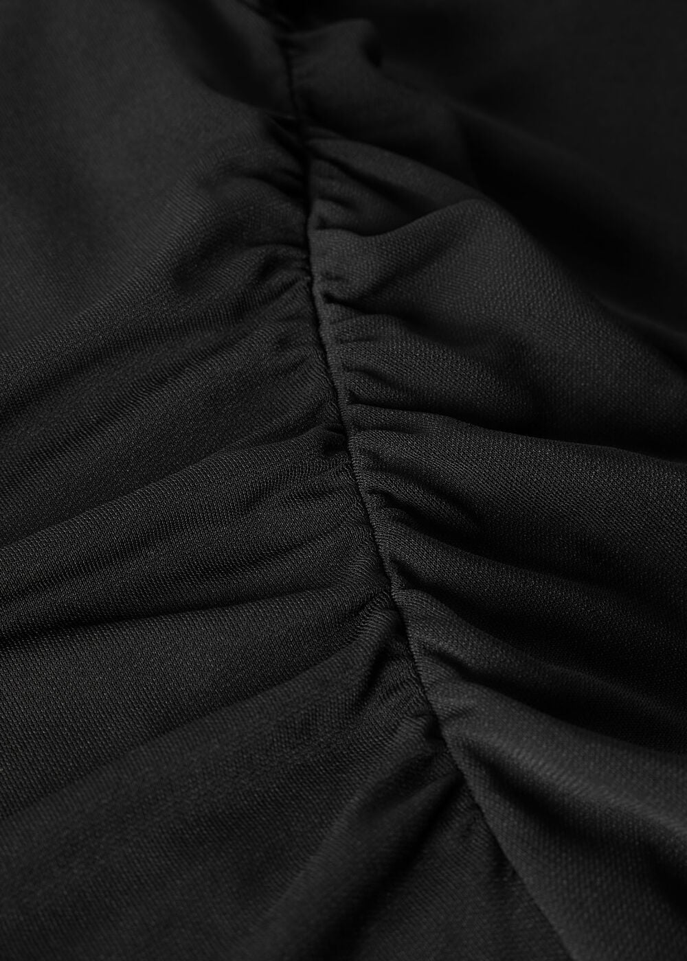 Ruched Cowl Neck Jersey Dress