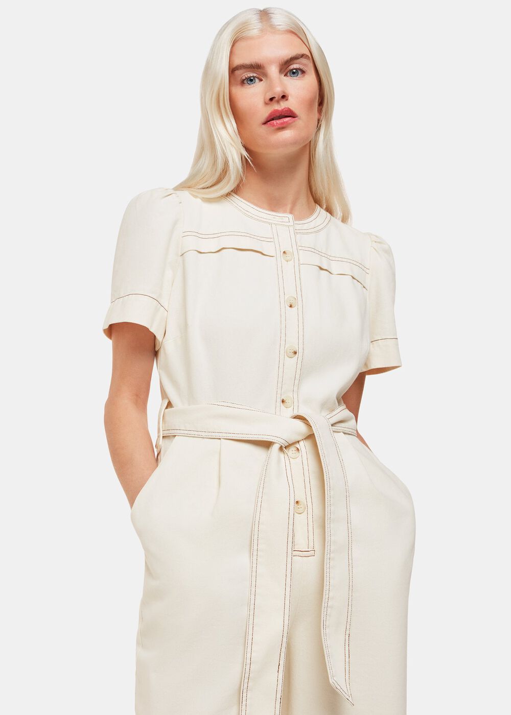 Petite Alana Denim Jumpsuit