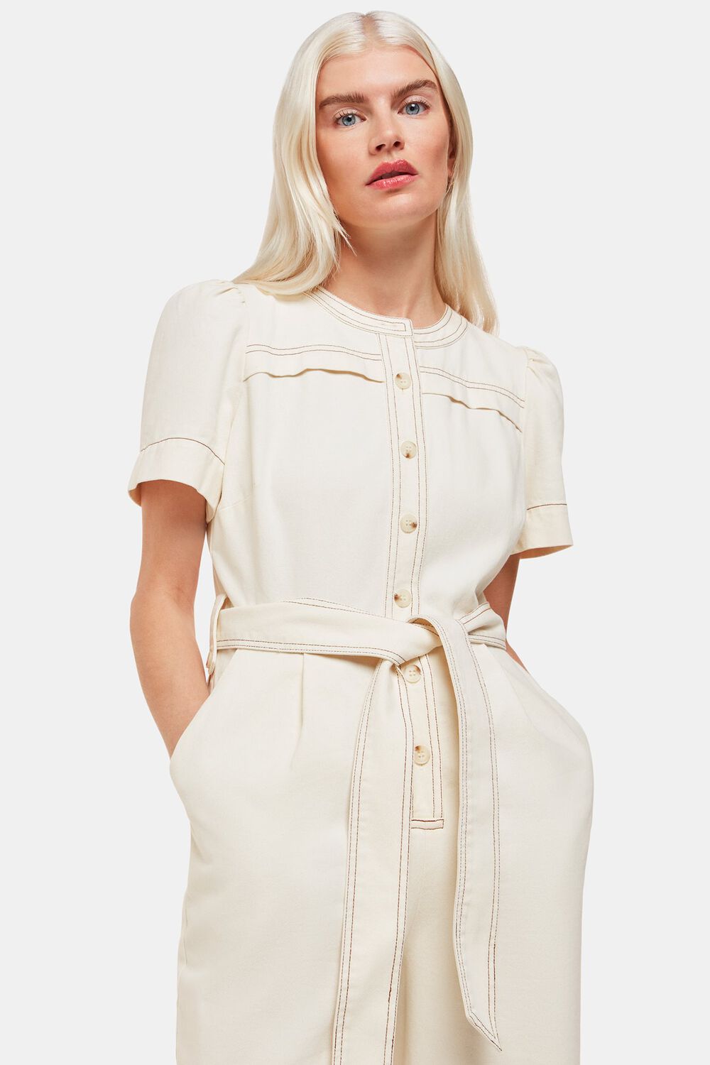 Petite Alana Denim Jumpsuit