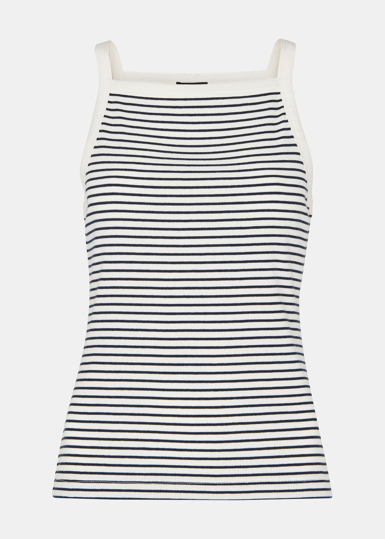Straight Neck Stripe Vest