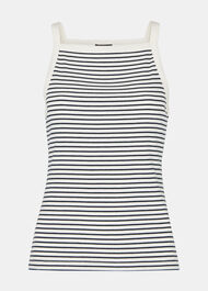 Straight Neck Stripe Vest