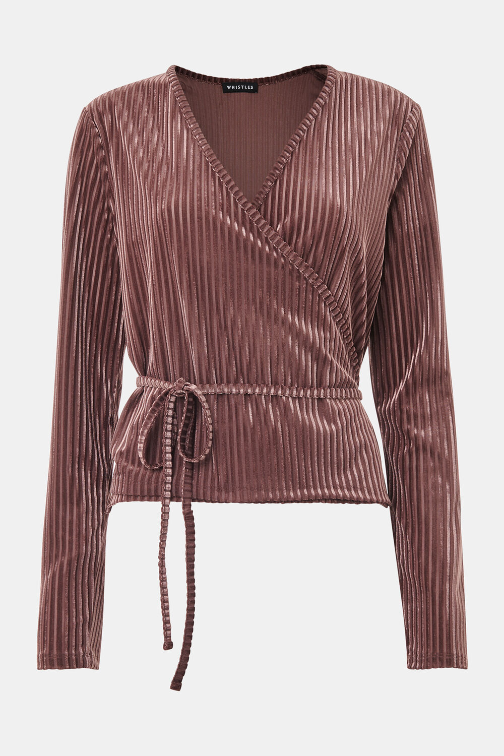 Velvet Stripe Wrap Cardigan