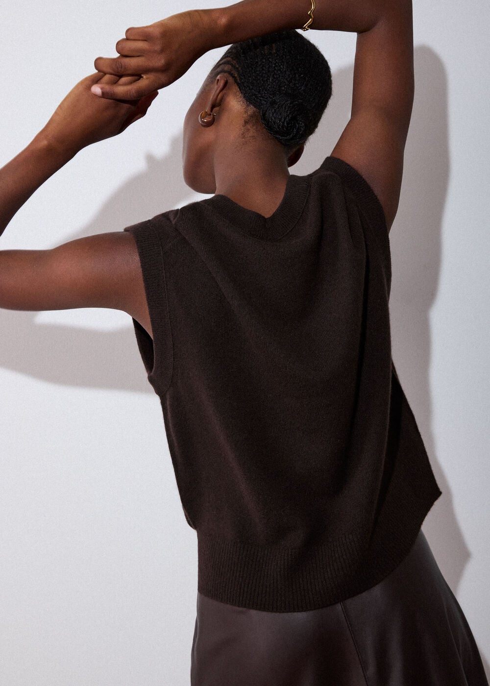 Cashmere V Neck Tank