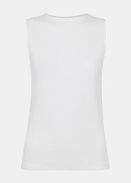 High Neck Rib Detail Tee