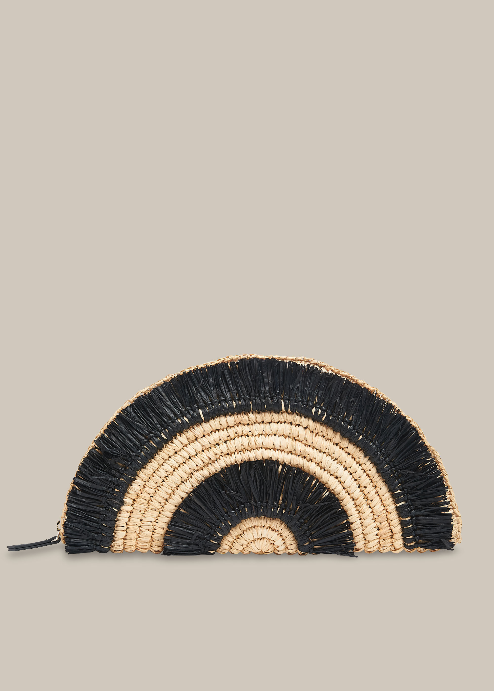 Straw sale clutch bag