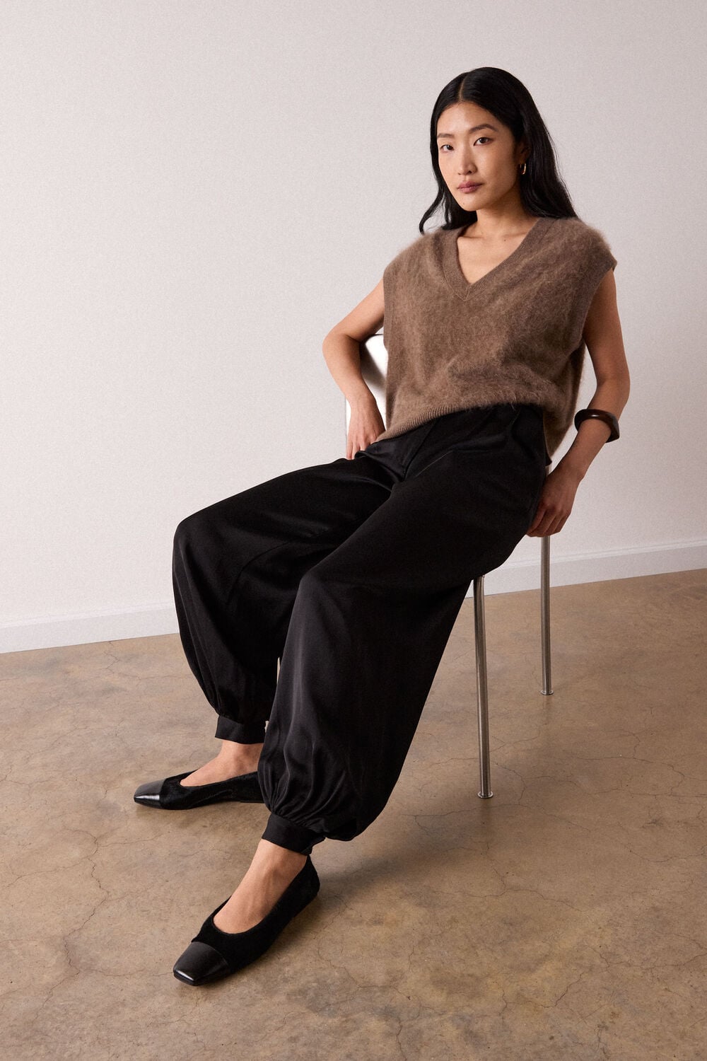 Camel Brushed Cashmere Tank