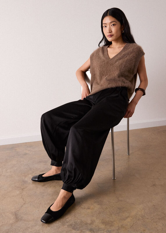 Camel Brushed Cashmere Tank