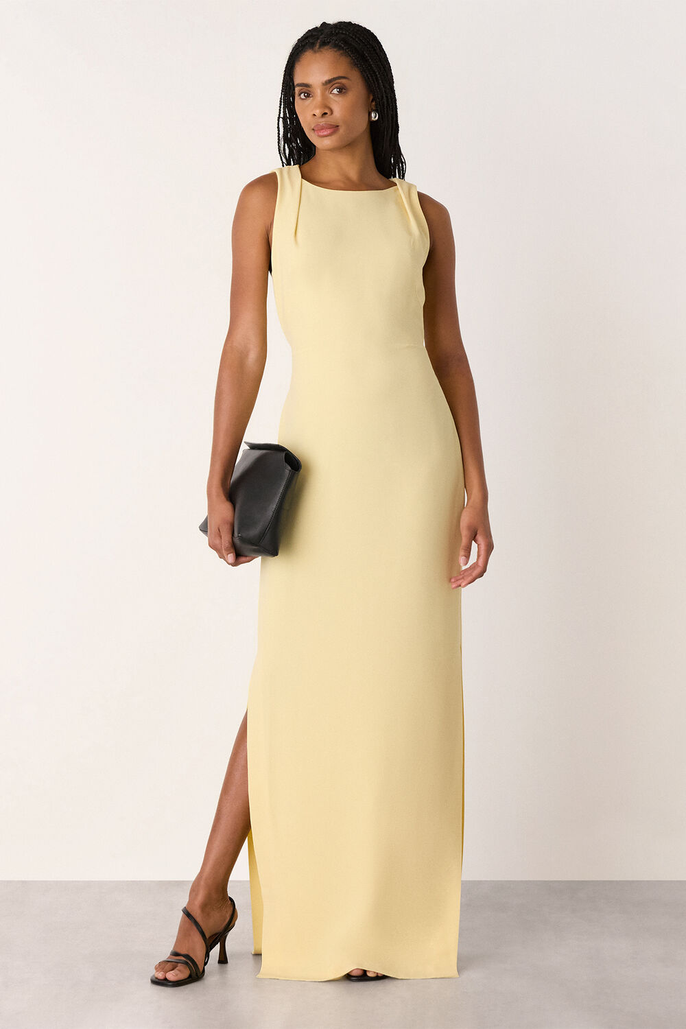 Yellow Tie Back Maxi Dress