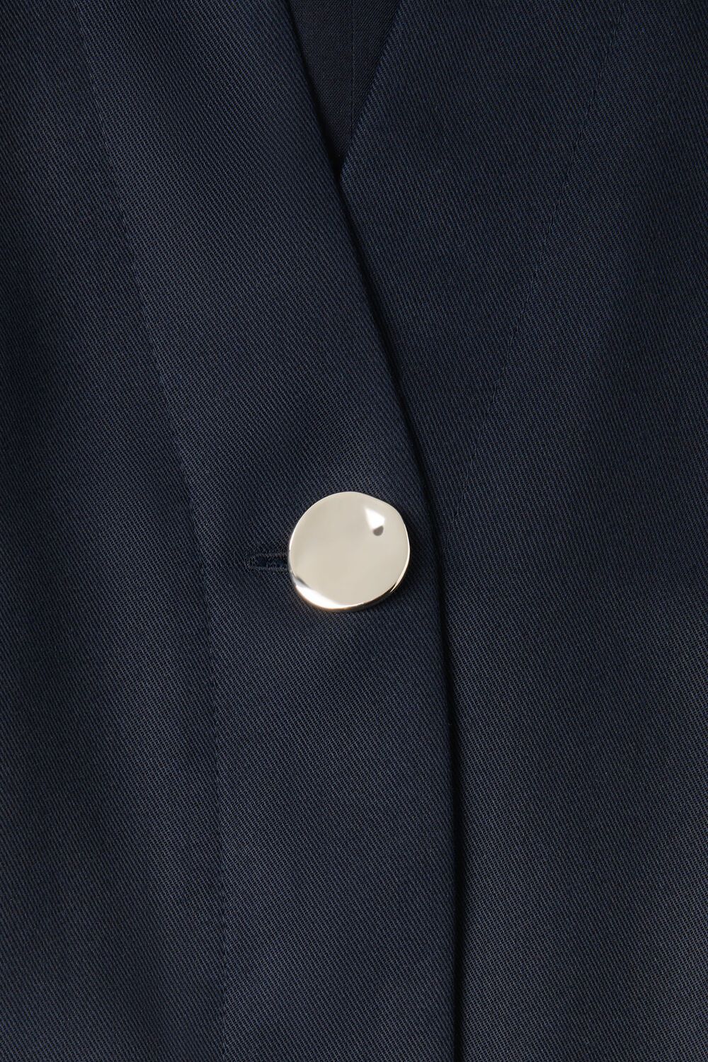 Navy Button Front Jumpsuit