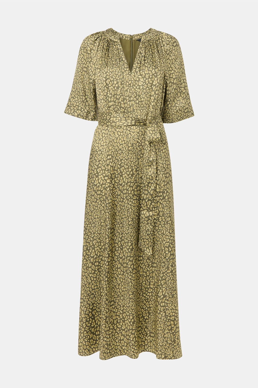 Petite Leopard Viscose Midi Dress