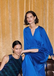 Molly Satin Ruched Dress
