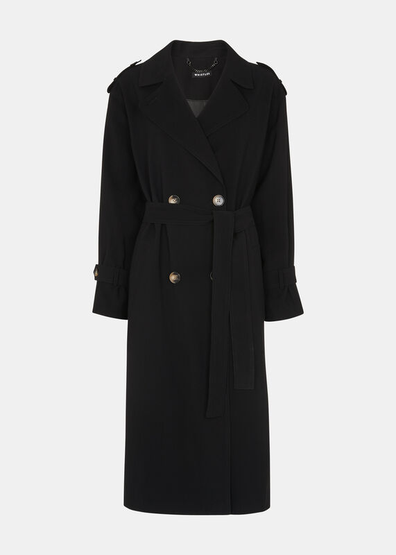 Black Riley Trench Coat