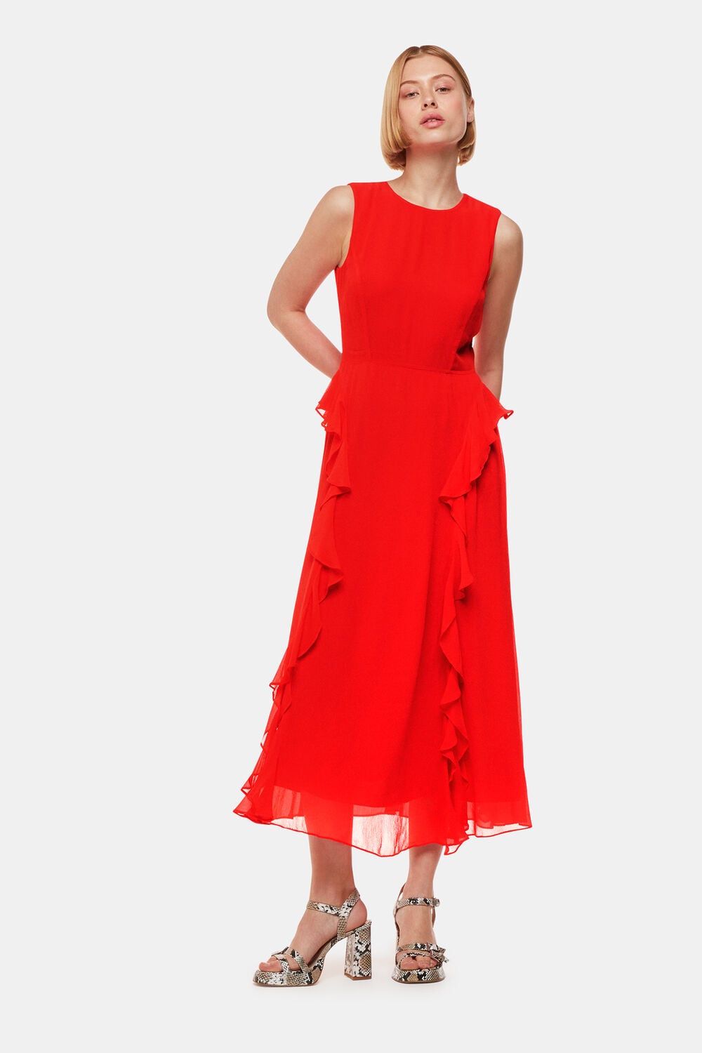 Nellie Frill Detail Midi Dress