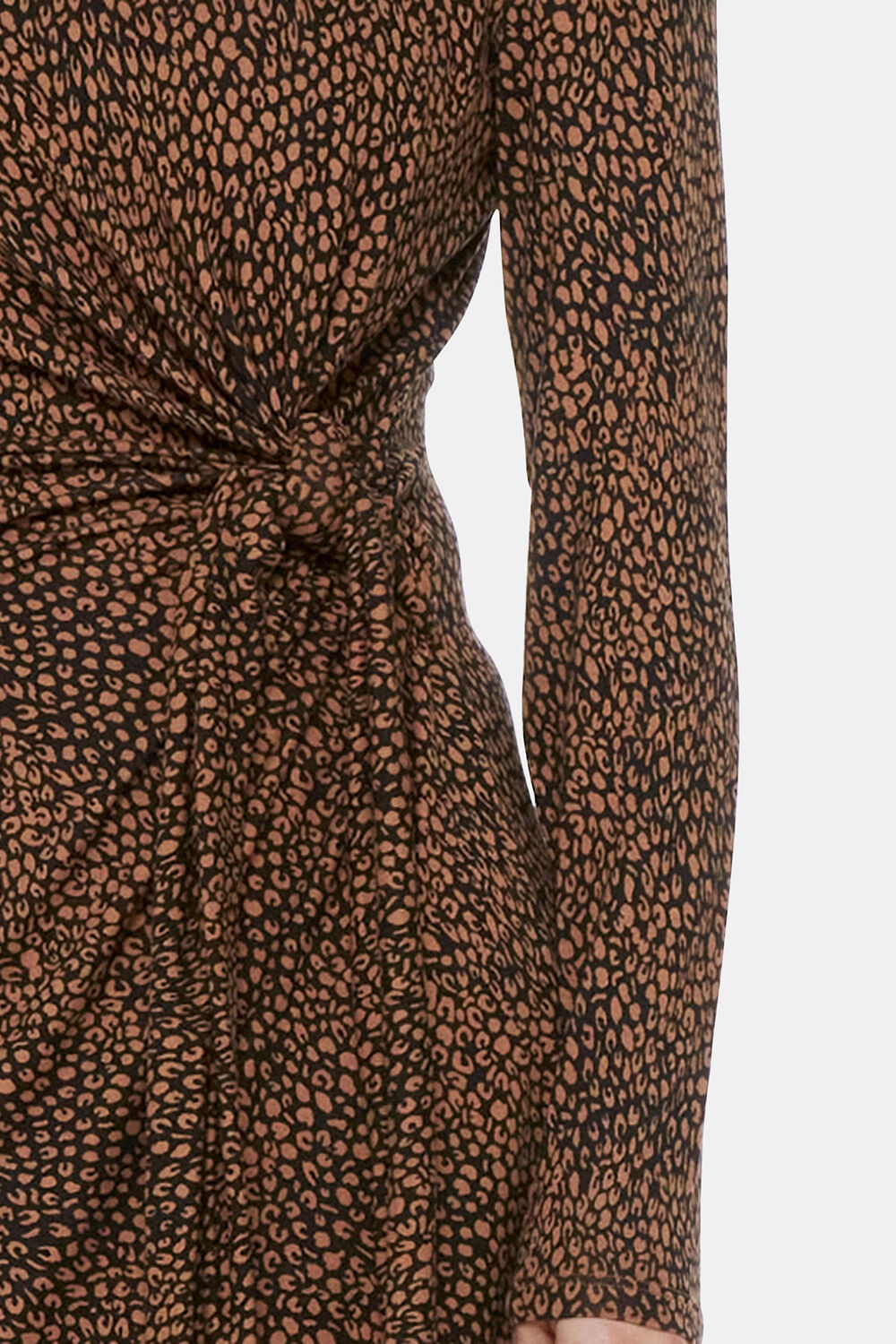 Petite Coffee Bean Tie Jersey Dress