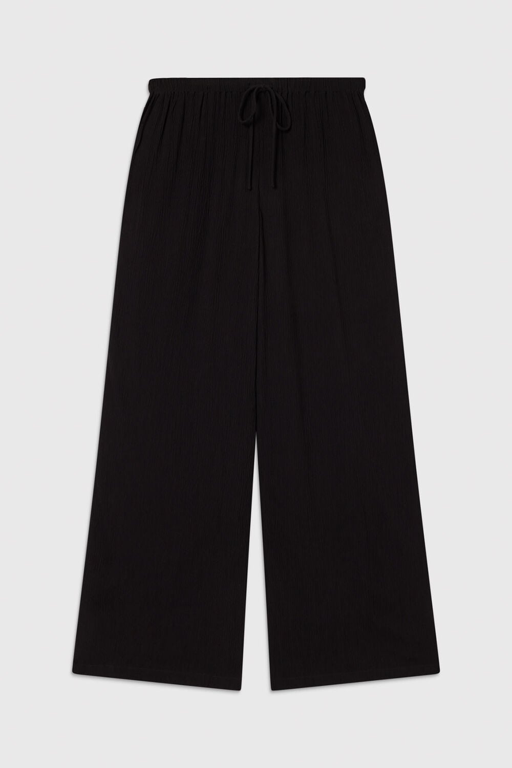 Black Beach Tie Front Trouser