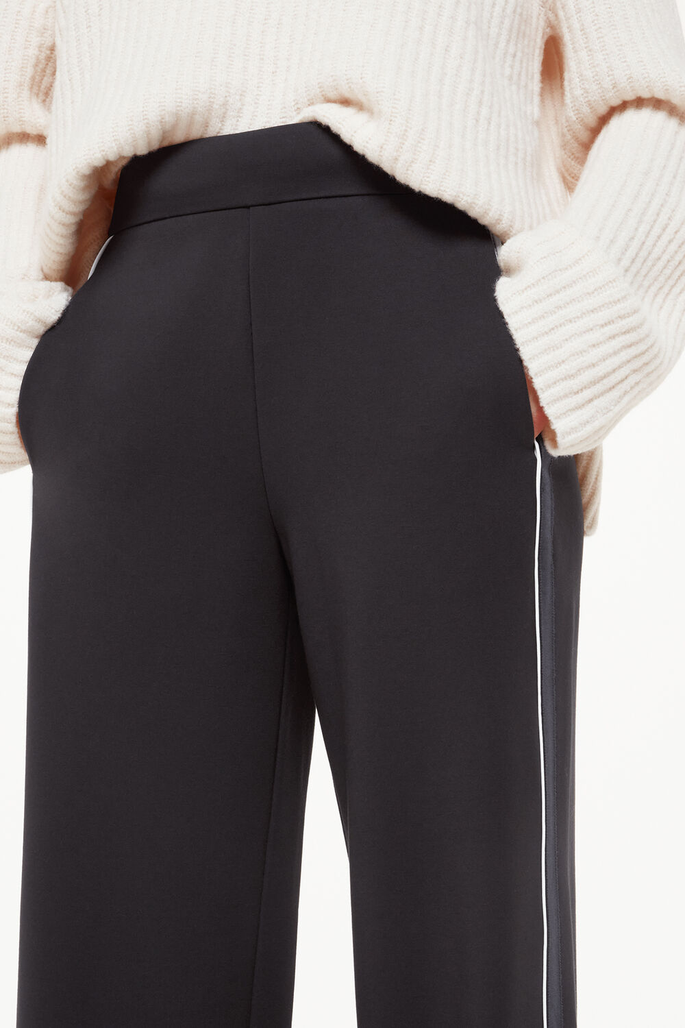 Petite Edie Side Stripe Ponte Trouser