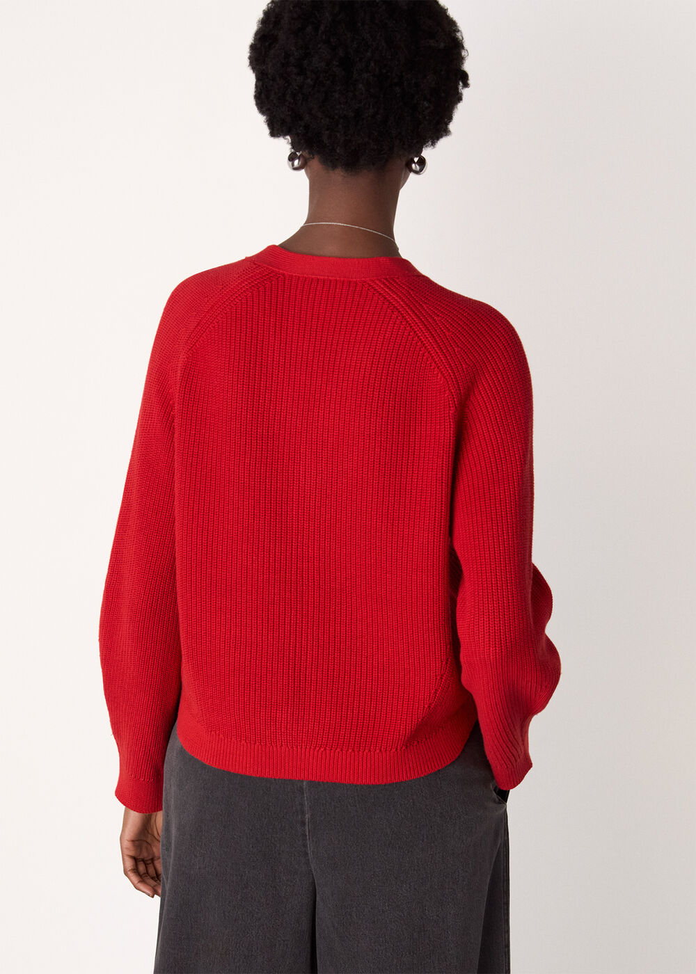 Petite V Neck Cotton Cardigan