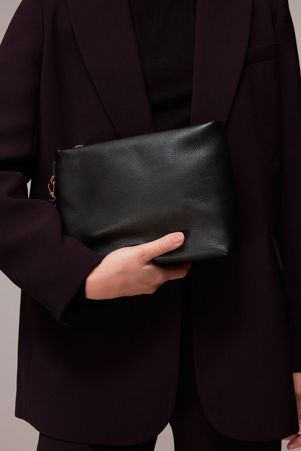 Avah Zip Top Clutch