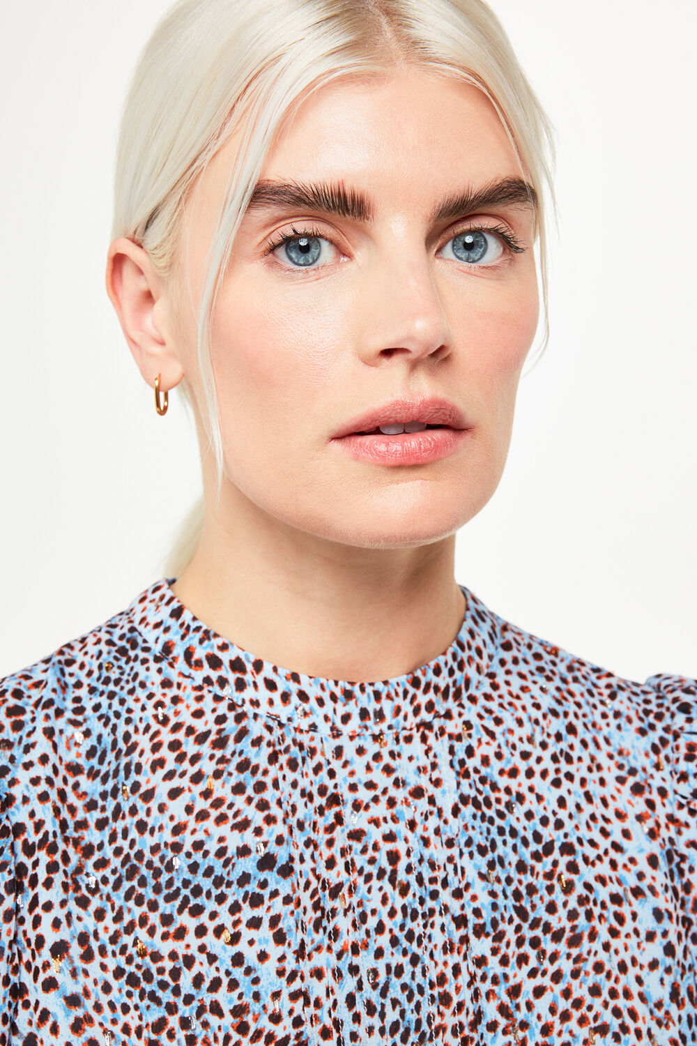 Blue Petite Ink Spot Blair Dress