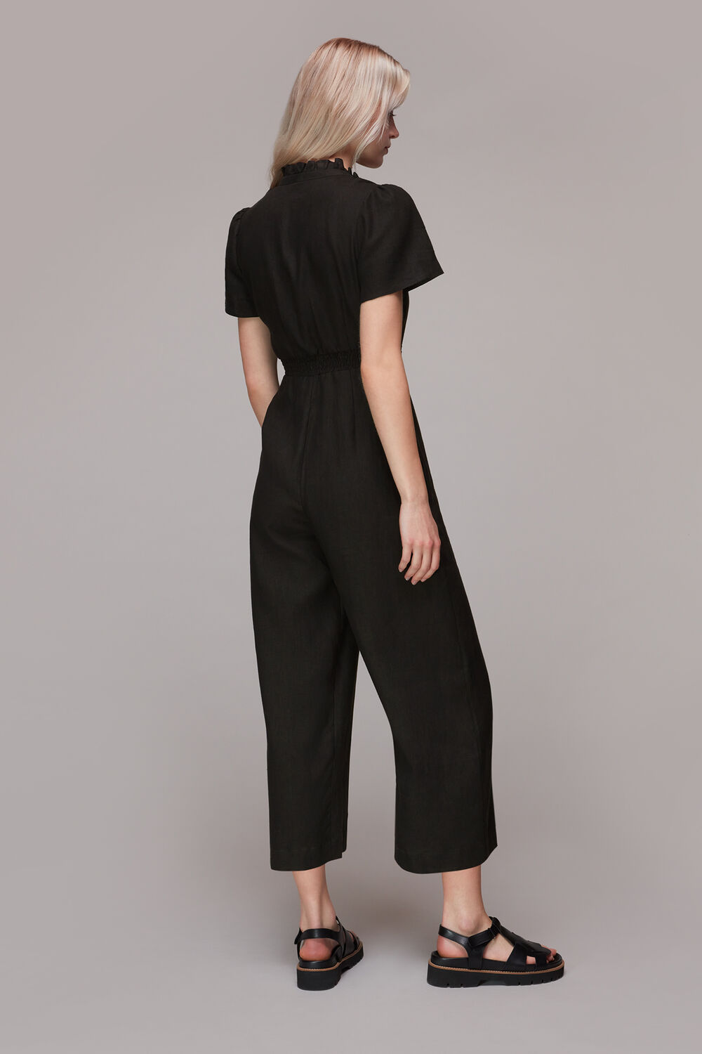 Black Emmie Linen Jumpsuit