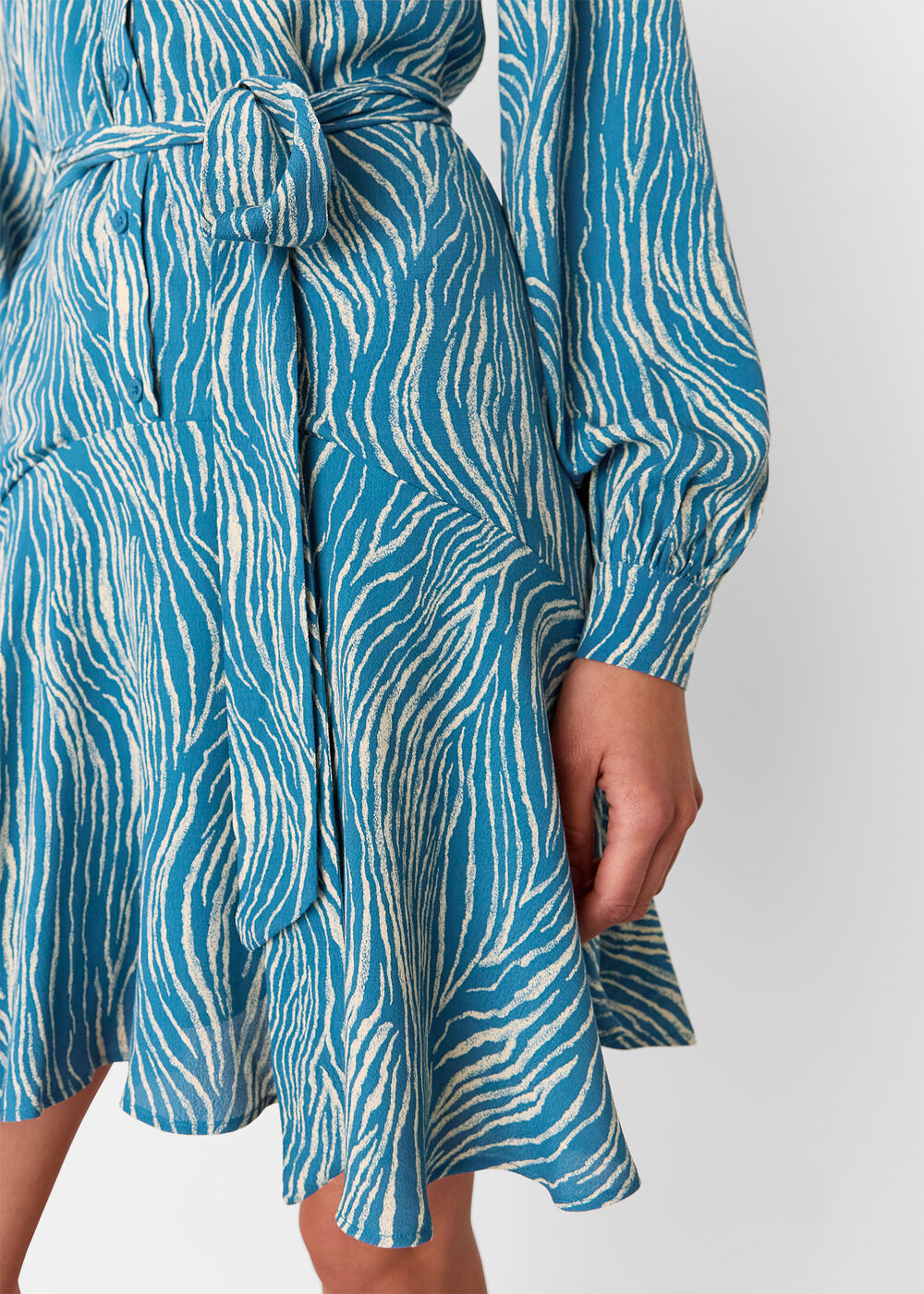 Petite Zebra Flippy Mini Dress