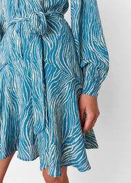 Petite Zebra Flippy Mini Dress