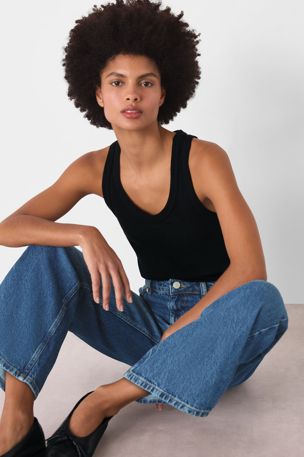 Denim Straight Full Length Jean