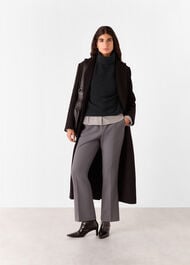 Wool Split Back Roll Neck