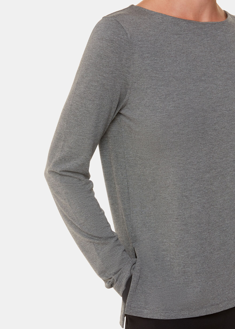 Slim Straight Neck Jersey Top