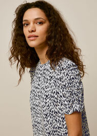 Petal Print Dress Black/Multi